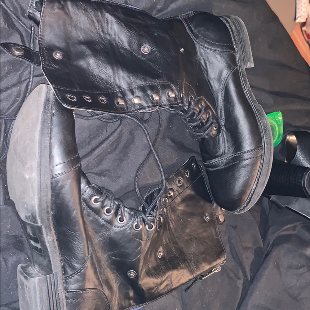 Black Madden Girl Combat Boots